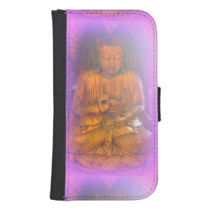 purple aura buddha wallet case
