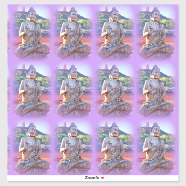 purple aura buddhas sticker (Sheet)