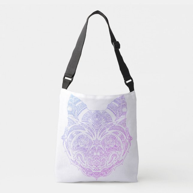 Purple Aura Cat Crossbody Bag  (Front)