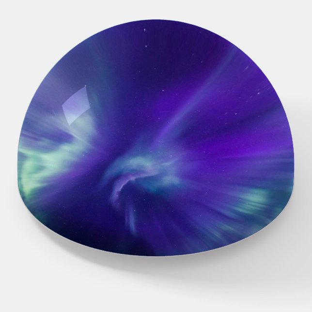 Purple Aurora Paperweight (Angled)