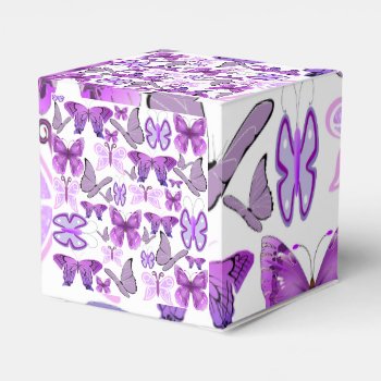 Purple Awareness Butterflies Favor Boxes by FunWithFibro at Zazzle