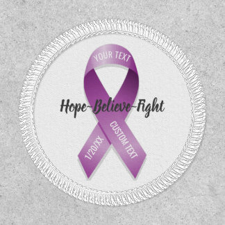 Purple Awareness Ribbon Add Your Custom Text Patch