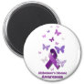 Purple Awareness Ribbon: Alzheimer's Disease Magnet