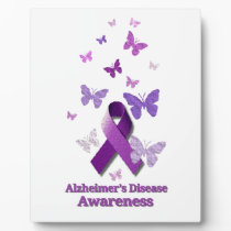 Purple Awareness Ribbon: Alzheimer's Disease Plaque