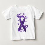 Purple Awareness Ribbon Baby T-shirt at Zazzle