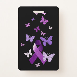 Purple Awareness Ribbon  Badge