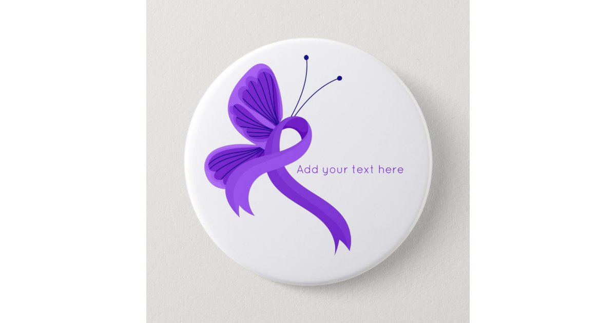 Purple Awareness Ribbon Stickers - Awareness Stick ons - Cancer Awareness  Embroidered Stickers - Purple Appliques