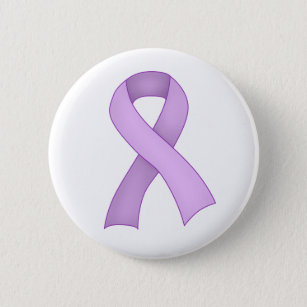 Purple Awareness Ribbon Button 0001