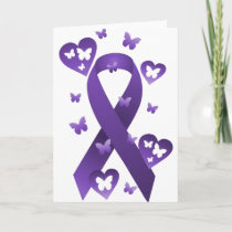 Purple Awareness Ribbon Card