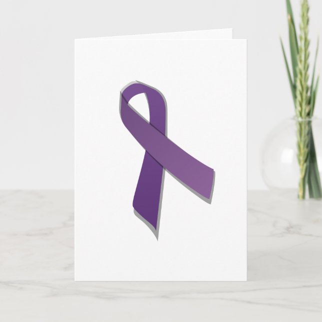 Purple awareness ribbon card (Front)