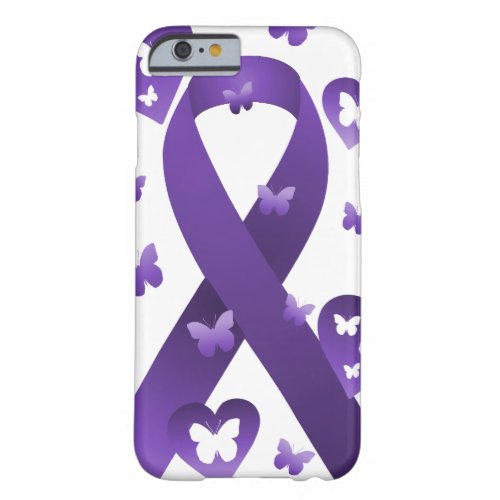 Purple Awareness Ribbon Barely There iPhone 6 Case