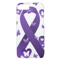 Purple Awareness Ribbon iPhone 8/7 Case