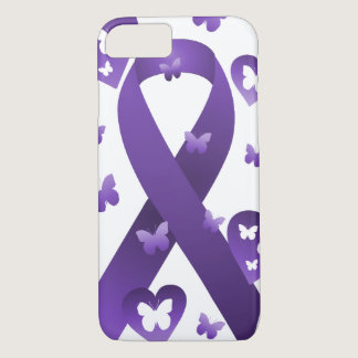 Purple Awareness Ribbon iPhone 8/7 Case