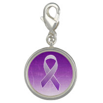 Purple Awareness Ribbon Charm