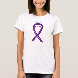 Purple Awareness Ribbon Custom Shirt Cause Apparel