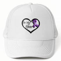 Purple Awareness Ribbon For My Hero Trucker Hat