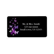 Purple Awareness Ribbon Label