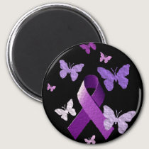 Purple Awareness Ribbon Magnet