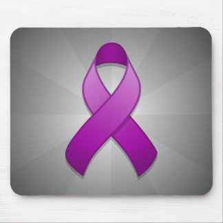 Purple Awareness Ribbon Mousepad