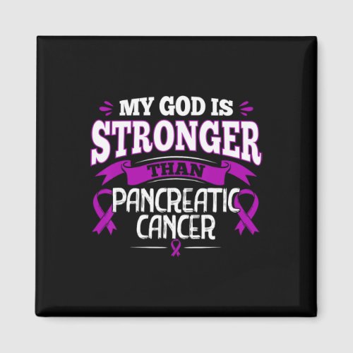 Purple Awareness Ribbon _ Pancreatic Cancer Surviv Magnet