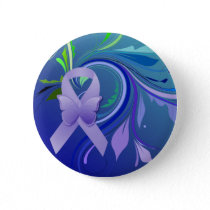 Purple Awareness Ribbon Pinback Button