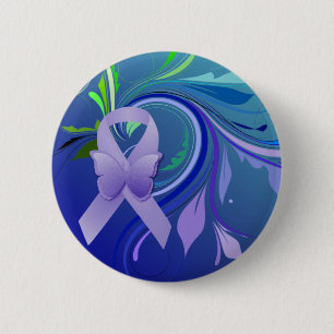 Purple Awareness Ribbon Pinback Button