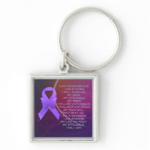 Purple Awareness Ribbon/poem Keychain