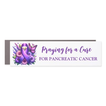 Purple Awareness Ribbon | Praying for a Cure Car Magnet