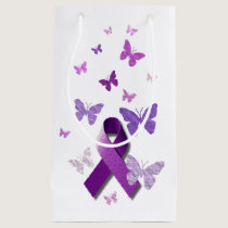 Purple Awareness Ribbon Small Gift Bag