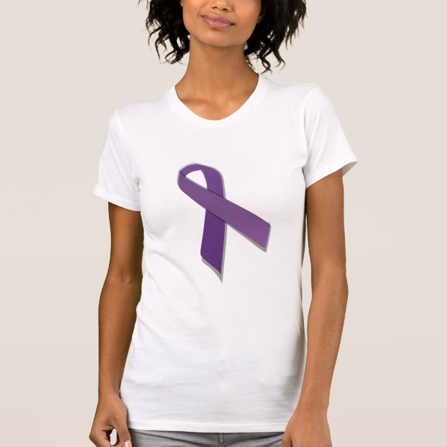 Purple awareness ribbon T-Shirt (Front)
