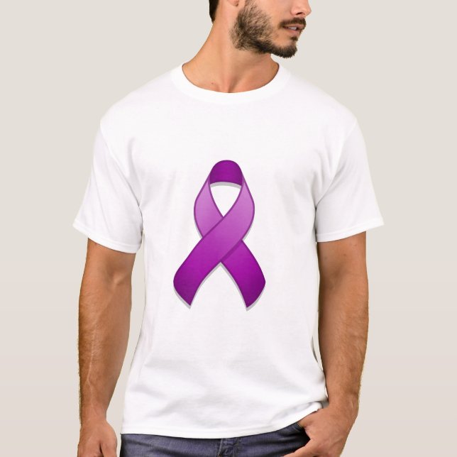 Purple Awareness Ribbon T-Shirt (Front)