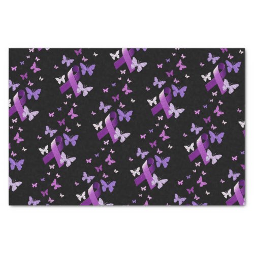 Purple Awareness Ribbon  Tissue Paper