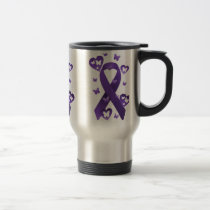 Purple Awareness Ribbon Travel Mug
