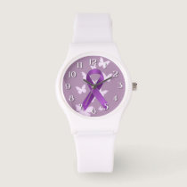 Purple Awareness Ribbon Watch