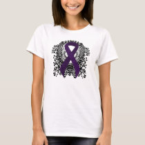 Purple Awareness Ribbon with Wings T-Shirt