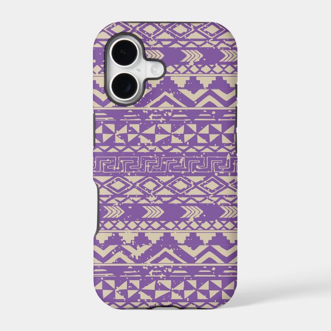 Purple Aztec Pattern Iphone Case (Back)