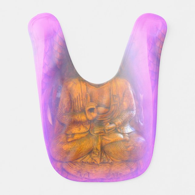 purple baby buddha bib (Front)