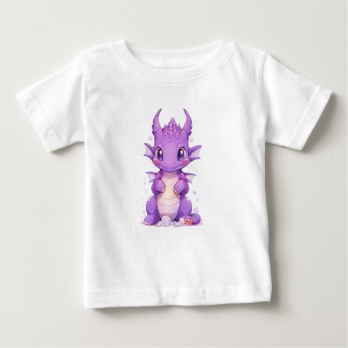 Purple Baby Dragon Baby T_Shirt