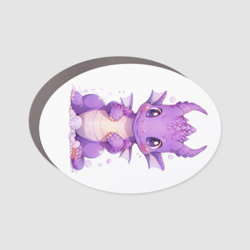 Purple Baby Dragon Car Magnet