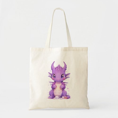 Purple Baby Dragon Tote Bag