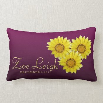 Purple Baby Flower Pillow by SharonaCreations at Zazzle