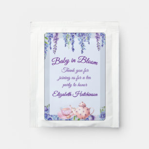 Purple Baby in Bloom Tea Party Baby Shower Bag Drink Mix