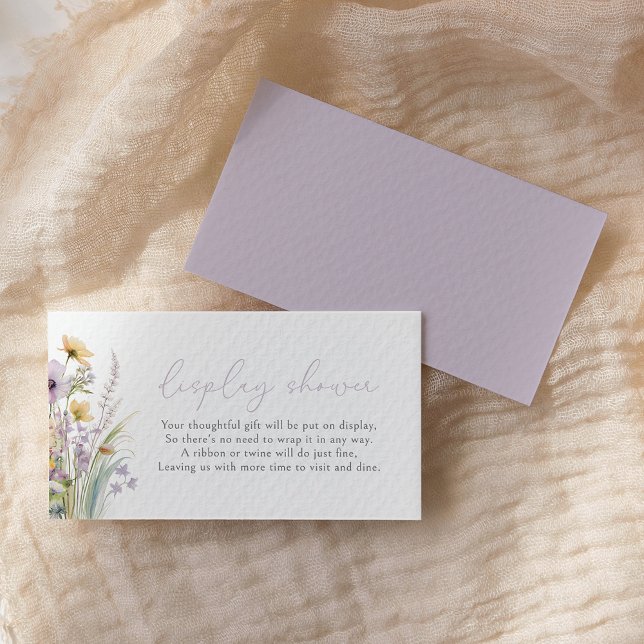 Purple Baby In Bloom Wildflower Display Shower Enclosure Card (Creator Uploaded)