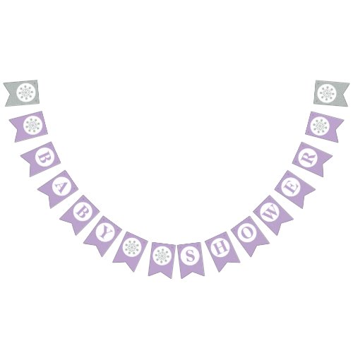 Purple Baby Shower Bunting Flags _ Girl BabyShower