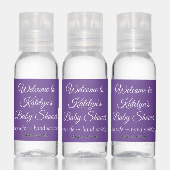 Purple Baby Shower Hand Sanitizer (Set)