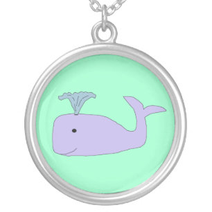 Purple Baby Whale Necklace