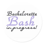 Purple Bachelorette Bash Classic Round Sticker