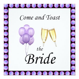 Purple Bachelorette Party 5.25x5.25 Square Paper Invitation Card