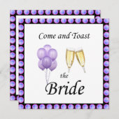 Purple Bachelorette Party Invitation (Front/Back)