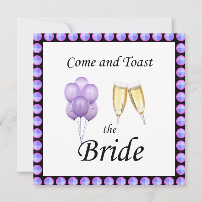 Purple Bachelorette Party Invitation (Front)
